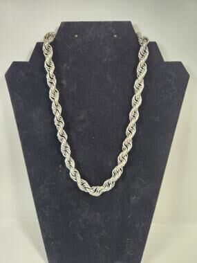 BA Suarti Sterling Silver Large Rope Chain Necklace 122 Grams 4.3oz